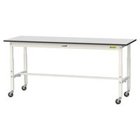 軽量作業台/耐荷重128kg 高さ調整 キャスター付きH688~988mm RoHS2指令対応塩ビシート天板 ワークテーブル150シリーズ（直送品）