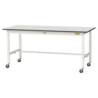 軽量作業台/耐荷重128kg 高さ調整 キャスター付きH688~988mm RoHS2指令対応塩ビシート天板 ワークテーブル150シリーズ（直送品）