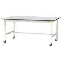軽量作業台/耐荷重128kg 高さ調整 キャスター付きH688~988mm RoHS2指令対応塩ビシート天板 ワークテーブル150シリーズ（直送品）