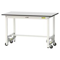 軽量作業台/耐荷重150kg ワンタッチキャスター付きH740mm RoHS2指令対応塩ビシート天板 ワークテーブル150シリーズ SURU（直送品）