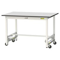 軽量作業台/耐荷重150kg ワンタッチキャスター付きH740mm RoHS2指令対応塩ビシート天板 ワークテーブル150シリーズ SURU（直送品）