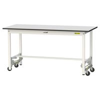 軽量作業台/耐荷重150kg ワンタッチキャスター付きH740mm RoHS2指令対応塩ビシート天板 ワークテーブル150シリーズ SURU（直送品）