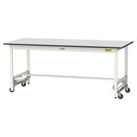 軽量作業台/耐荷重150kg ワンタッチキャスター付きH740mm RoHS2指令対応塩ビシート天板 ワークテーブル150シリーズ SURU（直送品）