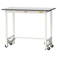 軽量作業台/耐荷重150kg ワンタッチキャスター付きH950mm RoHS2指令対応塩ビシート天板 ワークテーブル150シリーズ SURU（直送品）
