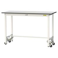 軽量作業台/耐荷重150kg ワンタッチキャスター付きH950mm RoHS2指令対応塩ビシート天板 ワークテーブル150シリーズ SURU（直送品）