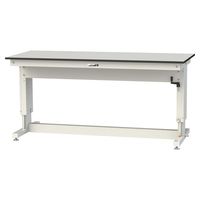 軽量作業台/ハンドル昇降式 H715~1015mm RoHS2指令対応塩ビシート天板 ワークテーブル昇降タイプ SSRSー1875AーGYW（直送品）