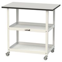 軽量作業用/天板付き150ワゴン 耐荷重50kg キャスター付きH738mm RoHS2指令対応塩ビシート天板 ワークテーブル150シリーズ（直送品）