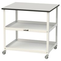 軽量作業用/天板付き150ワゴン 耐荷重50kg キャスター付きH738mm RoHS2指令対応塩ビシート天板 ワークテーブル150シリーズ（直送品）