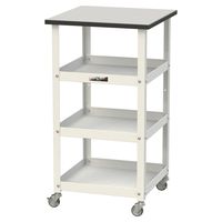 軽量作業用/天板付き150ワゴン 耐荷重50kg キャスター付きH825mm 棚板3段 RoHS2指令対応塩ビシート天板 ワークテーブル15（直送品）
