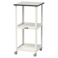 軽量作業用/天板付き150ワゴン 耐荷重50kg キャスター付きH950mm 棚板2段 RoHS2指令対応塩ビシート天板 ワークテーブル15（直送品）
