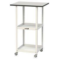 軽量作業用/天板付き150ワゴン 耐荷重50kg キャスター付きH950mm 棚板2段 RoHS2指令対応塩ビシート天板 ワークテーブル15（直送品）
