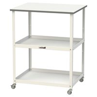 軽量作業用/天板付き150ワゴン 耐荷重50kg キャスター付きH950mm 棚板2段 低圧メラミン天板 ワークテーブル150シリーズ HT（直送品）