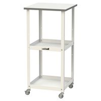 軽量作業用/天板付き150ワゴン 耐荷重50kg キャスター付きH950mm 棚板2段 低圧メラミン天板 ワークテーブル150シリーズ HT（直送品）
