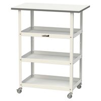 軽量作業用/天板付き150ワゴン 耐荷重50kg キャスター付きH950mm 棚板3段 低圧メラミン天板 ワークテーブル150シリーズ HT（直送品）