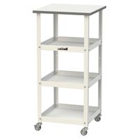 軽量作業用/天板付き150ワゴン 耐荷重50kg キャスター付きH950mm 棚板3段 低圧メラミン天板 ワークテーブル150シリーズ HT（直送品）