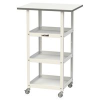 軽量作業用/天板付き150ワゴン 耐荷重50kg キャスター付きH950mm 棚板3段 低圧メラミン天板 ワークテーブル150シリーズ HT（直送品）