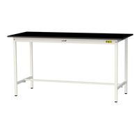 実験用作業台/耐荷重150kg 固定式H950mm 耐薬品ケミテクト天板 ワークテーブルLABシリーズ SLKHー1875ーBKW 1台（直送品）