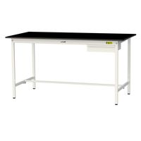 実験用作業台/耐荷重150kg 固定式H950mm 引き出し付き 耐薬品ケミテクト天板 ワークテーブルLABシリーズ SLKHー1890Uー（直送品）