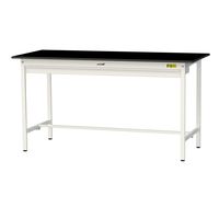 実験用作業台/耐荷重150kg 固定式H950mm ワイド引き出し付き 耐薬品ケミテクト天板 ワークテーブルLABシリーズ SLKHー187（直送品）