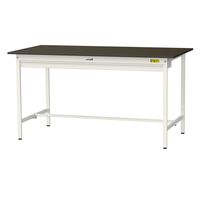 実験用作業台/耐荷重150kg 固定式H950mm ワイド引き出し付き 指紋レスメラミン天板 ワークテーブルLABシリーズ SLMHー189（直送品）