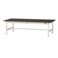 実験用作業台/耐荷重150kg 高さ調整低床用H400~575mm 指紋レスメラミン天板 ワークテーブルLABシリーズ SLMALー1875（直送品）