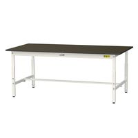 実験用作業台/耐荷重150kg 高さ調整H600~900mm 指紋レスメラミン天板 ワークテーブルLABシリーズ SLMAー1890ーBRW（直送品）