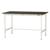 実験用作業台/耐荷重150kg 高さ調整H900~1200mm 指紋レスメラミン天板 ワークテーブルLABシリーズ SLMAHー1890ーB（直送品）