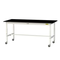 実験用作業台/耐荷重128kg 高さ調整 キャスター付きH685~985mm 耐薬品ケミテクト天板 ワークテーブルLABシリーズ SLKAC（直送品）