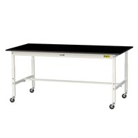 実験用作業台/耐荷重128kg 高さ調整 キャスター付きH685~985mm 耐薬品ケミテクト天板 ワークテーブルLABシリーズ SLKAC（直送品）