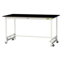 実験用作業台/耐荷重150kg ワンタッチキャスター付きH950mm 耐薬品ケミテクト天板 ワークテーブルLABシリーズ SLKUHー189（直送品）