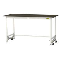 実験用作業台/耐荷重150kg ワンタッチキャスター付きH950mm 指紋レスメラミン天板 ワークテーブルLABシリーズ SLMUHー187（直送品）