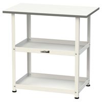 軽量作業用/天板付き150ワゴン 耐荷重50kg 固定式H738mm 低圧メラミン天板 ワークテーブル150シリーズ HTー7545W 1台（直送品）
