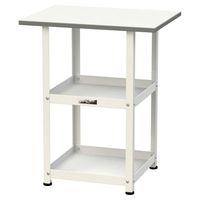 軽量作業用/天板付き150ワゴン 耐荷重50kg 固定式H738mm 低圧メラミン天板 ワークテーブル150シリーズ HTー6045W 1台（直送品）