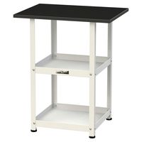 実験用/軽量作業用/天板付きラボワゴン 耐荷重50kg 固定式H738mm 耐薬品ケミテクト天板 ワークテーブルLABシリーズ LKTー60（直送品）