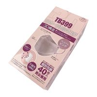 サンフラワー 3Dサージカルマスク TB399 ピンク (40枚入) TB399-P 1パック（直送品）