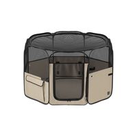 アイリスオーヤマ 折りたたみファブリックサークル Lサイズ POTSー1300B ベージュ POTS-1300B-T 1台（直送品）