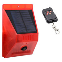 リモコン付きソーラーアラーム 1個 防犯アラーム 人感センサー ソーラー 防獣 防犯 害獣撃退器 SSA03 EVERSAFE（直送品）