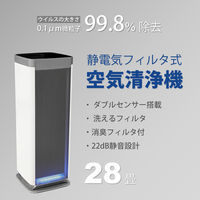 グリーンコアテック 静電気フィルタ式空気清浄機 ダブルセンサー搭載(Co2、PM2.5) BA-400 1台（直送品）