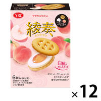 クリームサンドクッキー 個包装 お配り菓子 綾奏　白桃×クリームチーズ 6枚入 1セット(1個×12)