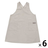 着脱カンタンエプロン グレー 1セット（1枚×6） LAKOLE/ラコレ