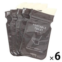 どこでも簡易トイレ 5枚セット ブラック 1セット（1袋（5枚入）×6） LAKOLE/ラコレ