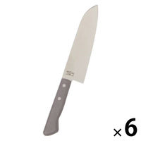 ステンレス三徳包丁（16.5cm） チャコール 1セット（1本×6） LAKOLE/ラコレ