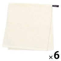 吸水速乾 フェイスタオル ホワイト 1セット（1枚×6） LAKOLE/ラコレ