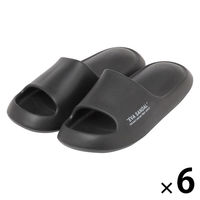 シャワーサンダル L（25～27cm） ブラック 1セット（1足×6） LAKOLE/ラコレ