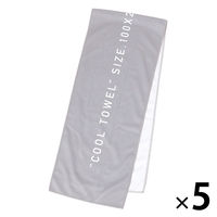 クールタオル(ボトル) グレー 1セット（1個×5） LAKOLE/ラコレ