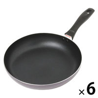 フッ素加工フライパン（28cm）チャコール 1セット（1個×6） LAKOLE/ラコレ
