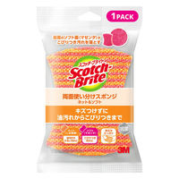 スリーエム（3M）スコッチ・ブライト 両面使い分けスポンジ ネット＆ソフト 抗菌 食器 キッチン DSSー02K（1個入）