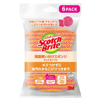 スリーエム（3M）スコッチ・ブライト 両面使い分けスポンジ ネット＆ソフト 抗菌 食器 キッチン DSSー02Kー6P（6個入）