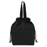 保冷バッグ 8L 巾着 エコバッグ ランチバッグ ブラック LV-0461 1個 保冷 LIV PLUS