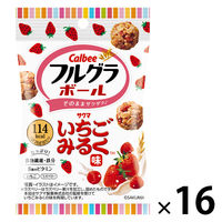 26gフルグラボールいちごみるく味　１６袋　カルビー　シリアル